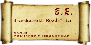 Brandschott Rozália névjegykártya
